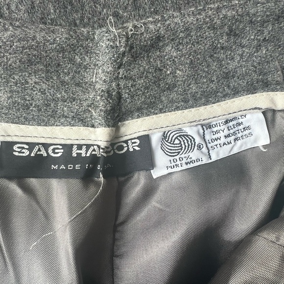 Vintage 100 % Wool Sag Harbor Classic Gray Pencil Skirt, Size 13/14 - Picture 3 of 12